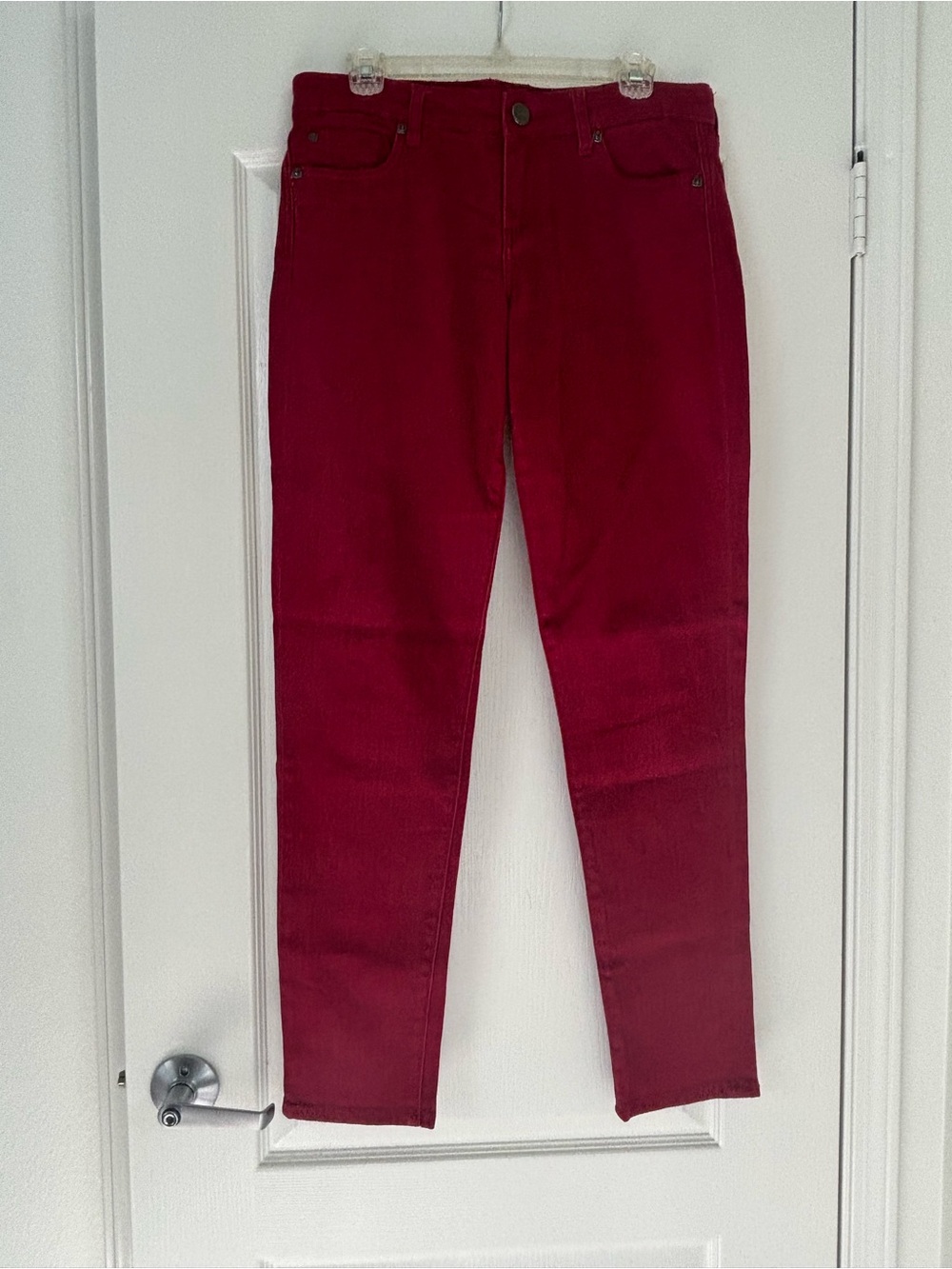 Kut from the Kloth Diana Raspberry Skinny Jeans- chic, preppy